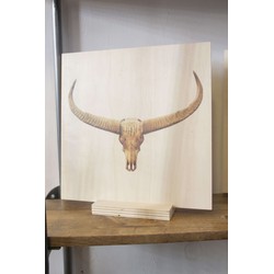 Print op hout Horns
