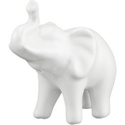 Dierenbeeld olifant 9 cm wit van dolomiet - Beeldjes