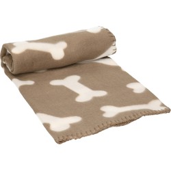 Fleece huisdieren deken voor honden 100 x 70 cm bruin - Dierenmanden