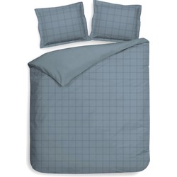 Heckett & Lane Dekbedovertrek Diamante Colonial Blue 200 x 200 220 cm + 2 slopen 60 x 70 cm