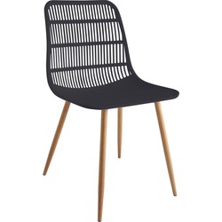 Tamy - Set van 4 stoelen - Zwart 