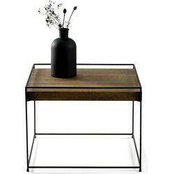 torna THIN WOOD 60 Salontafel - Zwart / Walnut