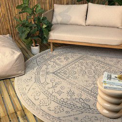 Rond buitenkleed Nova blauw - Interieur05 - Polypropyleen - Rond 240 Ø - (XL)