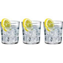 12x Drinkglazen voor water/sap/limonade Bodega 370 ml - Drinkglazen