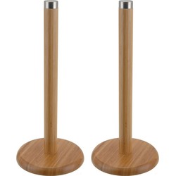 2x stuks keukenrol houder bamboe 32 cm - Keukenrolhouders