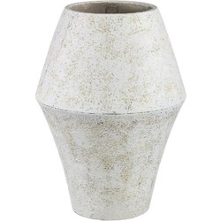 PTMD Bloempot Tink - 36x36x50 cm - Cement - Wit