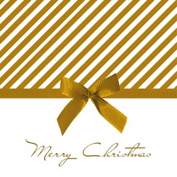 Ambiente kerst thema servetten - 20x st - 33 x 33 cm - goud - Merry Christmas - Feestservetten