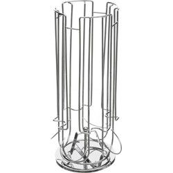 Koffie cuphouder - zilver - 32 cm - roterend - voor 24 cups - Koffiecuphouders