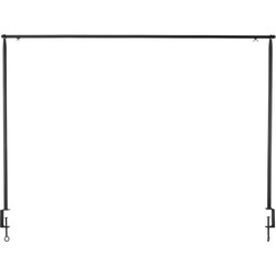 Tafelklem/tafelhaak - zwart - staal - verstelbaar - 117-211,5 x 3,7 - 110,5 cm - Tafelklemmen