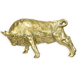 A BRONZE SCULPTURE OF AN ART BULL