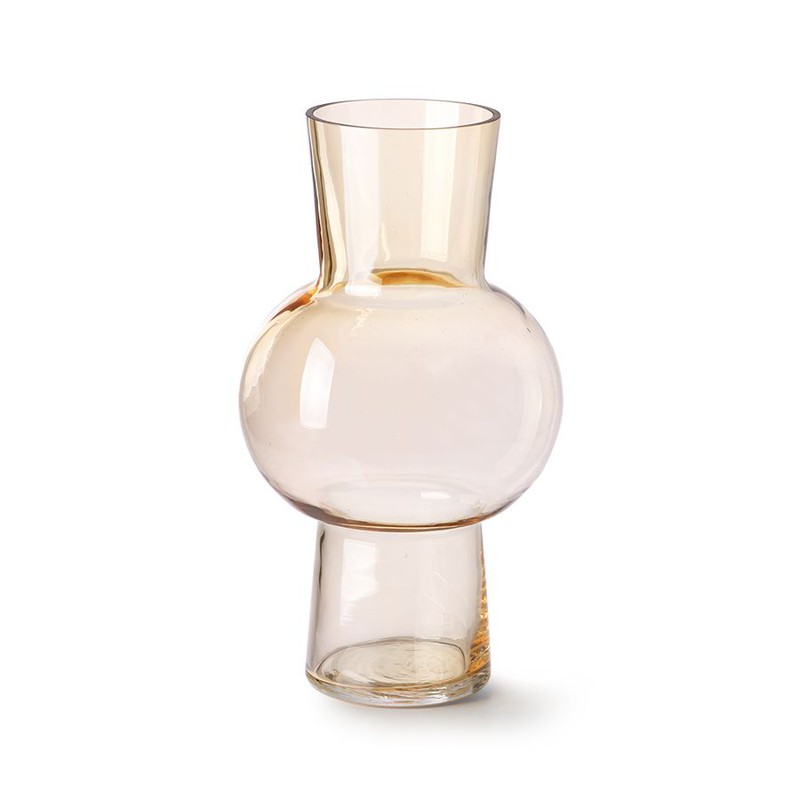 HKliving glass flower vase peach M - 