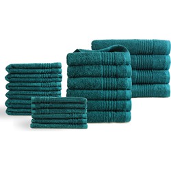 Handdoeken 22 delig set - Supreme - OEKO-TEX Made in Green - 600 g/m2 zacht katoen - mozaiek