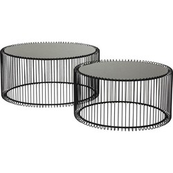 Kare Salontafel Wire Black - Set van 2