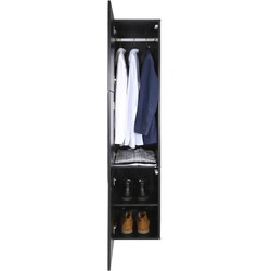 Feel Furniture - kledingkast met spiegel - 3 deurs - Zwart