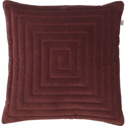 Dutch Decor BRONNO - Kussenhoes bordeaux 45x45 cm - rood - Dutch Decor