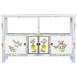 Fine Asianliving Chinees Dressoir Wit Handbeschilderd B140xD33xH90cm