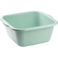 PlasticForte teiltje/afwasbak - kunststof - 10L - Mintgroen - Afwasbak