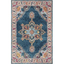 Safavieh Traditioneel Geweven Binnenvloerkleed, Merlot Collectie, MER108, in Blauw & Multi, 155 X 229 cm