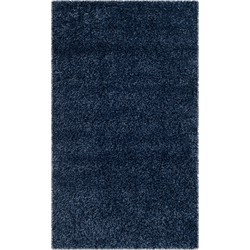 Safavieh Shaggy Indoor Geweven Vloerkleed, California Shag Collectie, SG151, in Navy, 91 X 152 cm