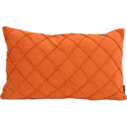 Sierkussen Velvet Cross Terracotta | 30 x 50 cm | Velvet/Polyester