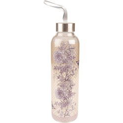 Clayre & Eef Glazen Fles Glas Bloemen