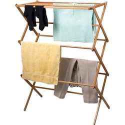 Decopatent® Groot Handdoekenrek Opvouwbaar - Bamboe hout handdoekenhouder - Opklapbaar standaard rek voor handdoeken en kleding