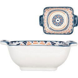 Clayre & Eef Kom Wit Blauw Keramiek