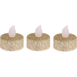 Ambiance Light Waxinelichtjes - LED - 6 stuks - goudkleurig - LED kaarsen