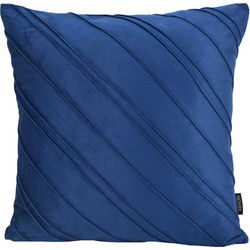 Sierkussen Velvet Stripe Blauw | 45 x 45 cm | Velvet / Polyester