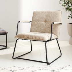 Fauteuil Hailey beige chenille