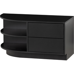 WOOOD Finca Tv Meubel Rond Links - Zwart - 40x78x40