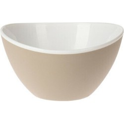 Excellent Houseware Schaaltje/kommetje - beige - kunststof - 330 ml - Saladeschalen