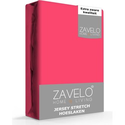 Zavelo® Jersey Hoeslaken Fuchsia-2-persoons (140x200 cm)