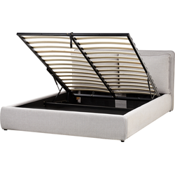 Beliani BAJONNA - Tweepersoonsbed-Grijs-Polyester