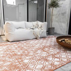 Buiten vloerkleed Frost - Roest/Wit -  dubbelzijdig - EVA Interior Roest,Oranje,Rood - Polypropyleen - 280 x 380 cm - (XXL)