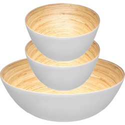 Secret de Gourmet voedsel/serveerschalen set - Bamboe - D30/D17 cm - Serveerschalen