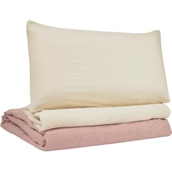 Kave Home - Set Giorgii dekbedovertrek, hoeslaken en kussenhoes van 100% GOTS biokatoen 60 x 120 cm