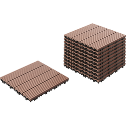 Beliani ATELETA - Buitenvloeren-Bruin-Hout-kunststof-composiet (WPC)