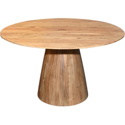 Eettafel Rond Ø130cm - Acaciahout - Naturel - Tafel Pim