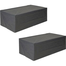 2x nature afdekhoes/beschermhoes - 2-zits loungebank - 90 x 170 x 60 cm - Loungesethoes