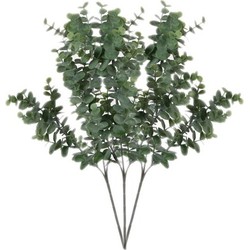 3 stuks Eucalyptus kunstbloemen takken 65 cm decoratie - Kunstplanten