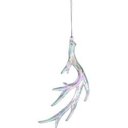 Clayre & Eef Kersthanger Gewei 18 cm Zilverkleurig Kunststof Kerstboomversiering