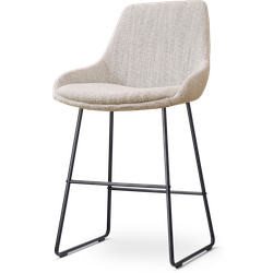 Nino-Isa barkruk beige gemêleerd - zwart onderstel - 65 cm