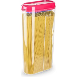 Plasticforte Voedselcontainer strooibus - roze - 2350 ml - kunststof - voorraadpot - Voorraadpot