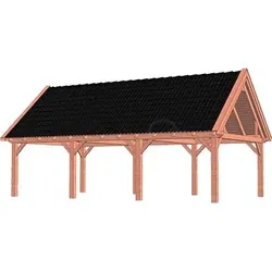 Trendhout douglas overkapping zadeldak XXL, 950 x 595 cm
