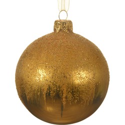 kerstbal glas d8 cm licht goud II kerst