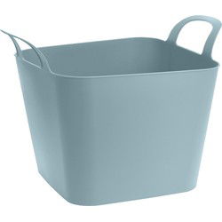 Flexibele kuip - 36L - kunststof - 53 x 40 x 30 cm - lichtblauw - emmer - wasmand - Wasmanden