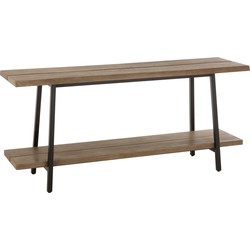 J-line - Console 2 Niveaus Hout/metaal Bruin - 170x48x77cm