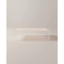 Lush Living Salontafel Arga - Salontafel - Bijzettafel - Design meubel - Wit - L -