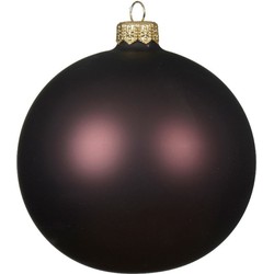 Kerstballen glas d10 cm z.trffl 4st Y